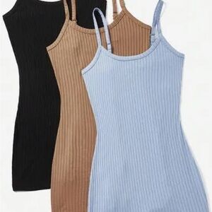 SHEIN Brown Ribbed Fitted Jumpsuit